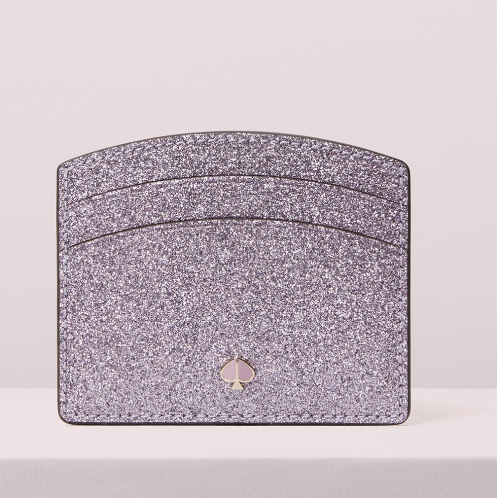 Kate Spade Lilac Glitter Burgess Court Cardholder